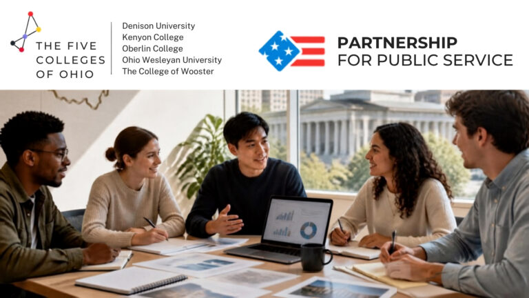 New Partnership Opens Government Internships for Ohio Five Students Partnership for Public Service interns collaborating on a project