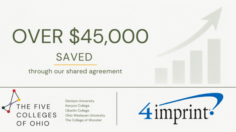 Ohio Five Renews 4imprint Agreement, Delivering Savings for Member Campuses $45,000 saved through our shared agreement